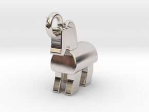 Trojan Horse Pendant in Rhodium Plated Brass