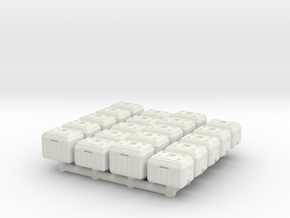 1/87 Scale Cooler Chests in White Natural Versatile Plastic