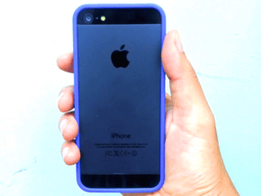 iphone 5 basic bumper in Blue Processed Versatile Plastic