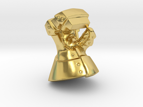 Gauntlet pendant in Polished Brass