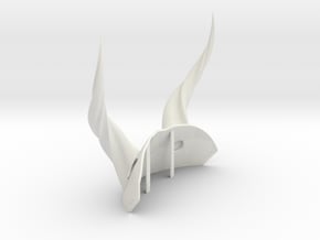 LARP horns wearable in White Natural Versatile Plastic