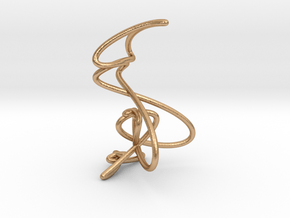 Wire knot pendant necklace in Natural Bronze