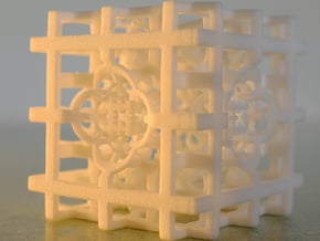 Fractal Hyper Cube Nic RT9 in White Natural Versatile Plastic