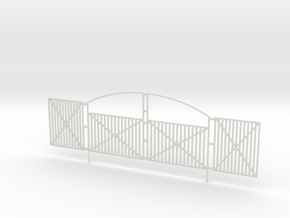 Ornate Security Gate 1-87 HO Scale in White Natural Versatile Plastic