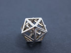Iso Cube in Polished Silver (Interlocking Parts)
