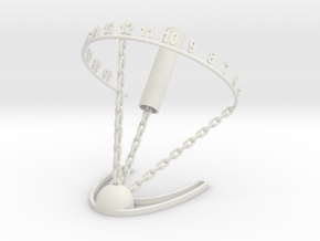 Chained Sundial (London) in White Natural Versatile Plastic