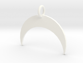 moon pendant in White Processed Versatile Plastic