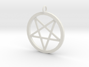 pentagram pendant in White Natural Versatile Plastic