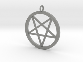 pentagram pendant in Gray PA12