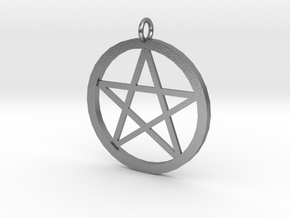 pentacle pendant in Natural Silver