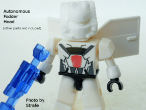 Autonomous Fodder Head (Smaller) x 3 in White Natural Versatile Plastic