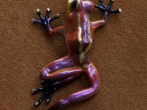 New Frog Pendant! in Polished Bronzed Silver Steel