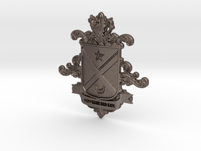 Black Family Crest in Polished Bronzed-Silver Steel