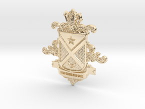 Black Family Crest in 14k Gold Plated Brass