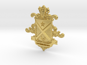 Black Family Crest in Polished Brass