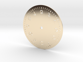 Numbered Dial in 14k Gold Plated Brass