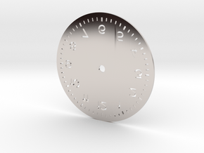 Numbered Dial in Rhodium Plated Brass