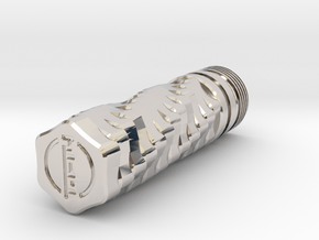 Silver AAA Torch 2 Tail (Flashlight) in Rhodium Plated Brass