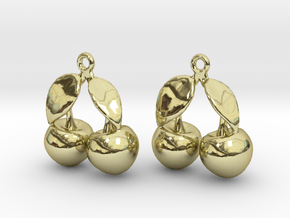 The Cherry Earrings in 18k Gold Plated Brass