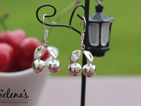 The Cherry Earrings in Polished Silver