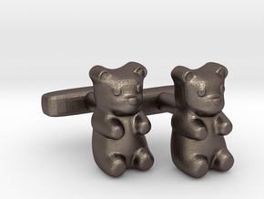 Gummy Bear Cufflinks in Polished Bronzed-Silver Steel