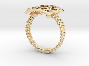 Hagit's Woven Family Ring in 14k Gold Plated Brass