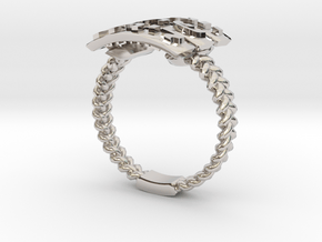 Hagit's Woven Family Ring in Rhodium Plated Brass