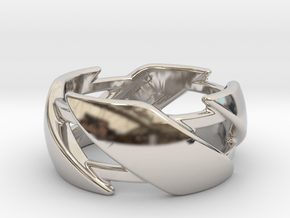 US10 Ring III in Rhodium Plated Brass