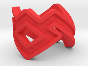 Owl-Ring in Red Processed Versatile Plastic: 8 / 56.75