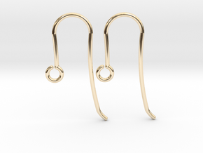 Earring Hooks in 14k Gold Plated Brass