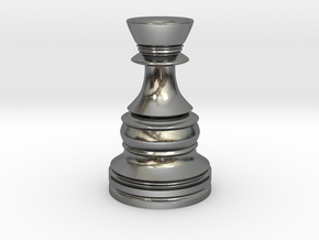 Wazir-Rider (Rook) - [1,0] Classic in Polished Silver