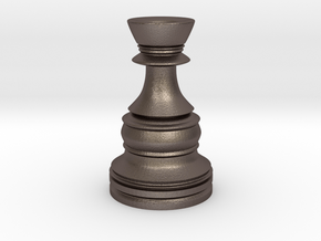 Wazir-Rider (Rook) - [1,0] Classic in Polished Bronzed Silver Steel