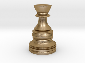 Wazir-Rider (Rook) - [1,0] Classic in Polished Gold Steel