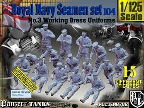 1/125 Royal Navy Seamen Set 104 in Tan Fine Detail Plastic