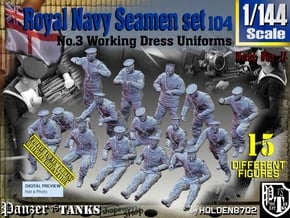 1/144 Royal Navy Seamen Set 104 in Tan Fine Detail Plastic