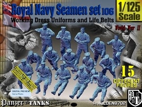 1/125 Royal Navy Seamen Set 106 in Tan Fine Detail Plastic