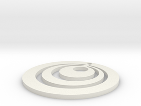 Circles Earring in White Natural Versatile Plastic