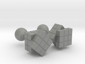 Rubik Cu(be)fflinks in Gray PA12