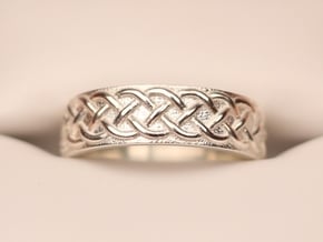 Celtic Knot Wedding Band in Polished Silver: 7 / 54