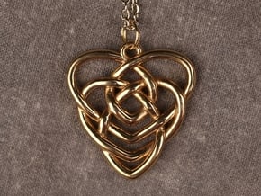 Mother's Knot Pendant in 14k Gold Plated Brass: Medium