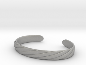 Twisted Rope Design Cuff Bracelet Large in Aluminum