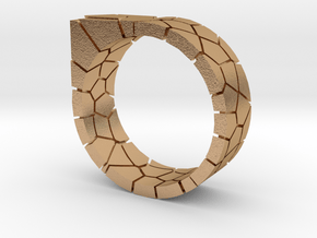 Generative Voronoi Ring 01 in Natural Bronze