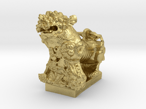 Lion-006F in Natural Brass