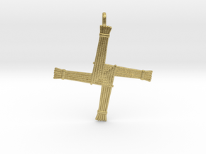Brigid's cross in Natural Brass: Small