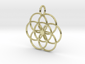 Seed of Life Pendant in 18K Yellow Gold