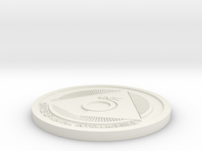 Office of Naval Intelligence ONI Themed Coaster in White Natural Versatile Plastic