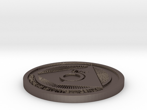 Office of Naval Intelligence ONI Themed Coaster in Polished Bronzed-Silver Steel
