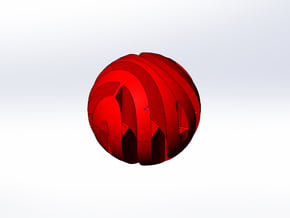 Rokenbok 16mm Red Ball in White Natural Versatile Plastic