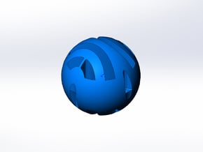 Rokenbok 19mm Blue Ball in White Natural Versatile Plastic