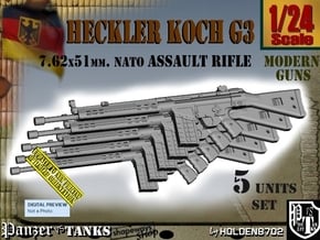 1/24 heckler Koch G3 Set in Tan Fine Detail Plastic